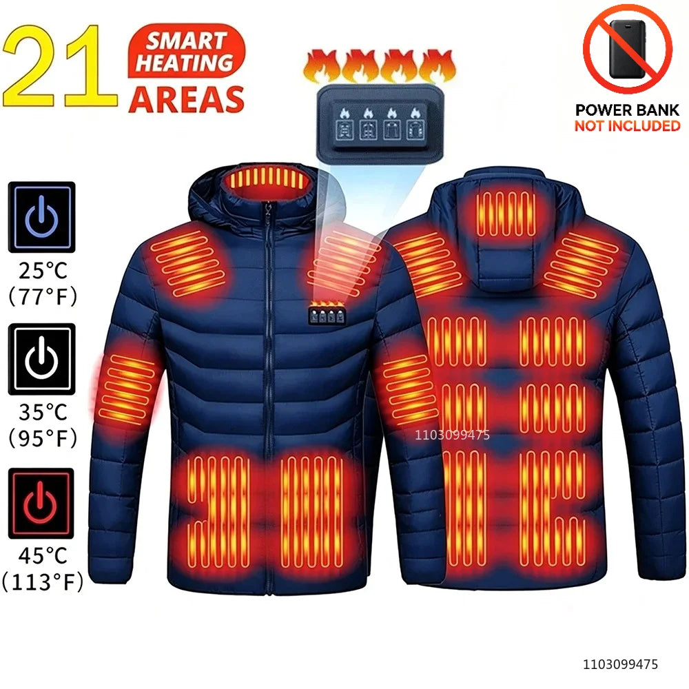 21Areas-jacket-Blue Color USB Heated Winter Jacket With Adjustable Temperature